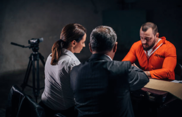 Police interview under caution with solicitor present