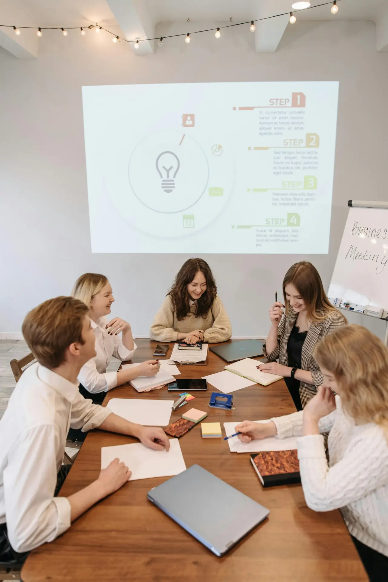 Lawyers discussing case strategy in a UK legal office meeting room